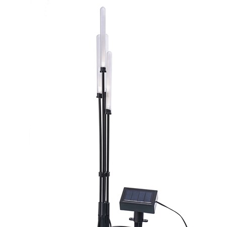 Paradise Lighting Black Acrylic/Iron 27.95 in. H Solar Stick Cattail Outdoor Garden Stake GL39331